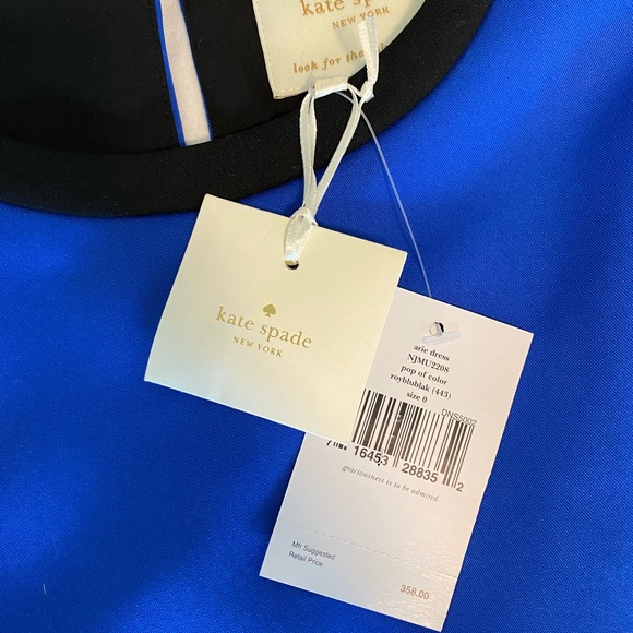 Kate Spade NWT Blue Dress Size 0 - Picture 3 of 6